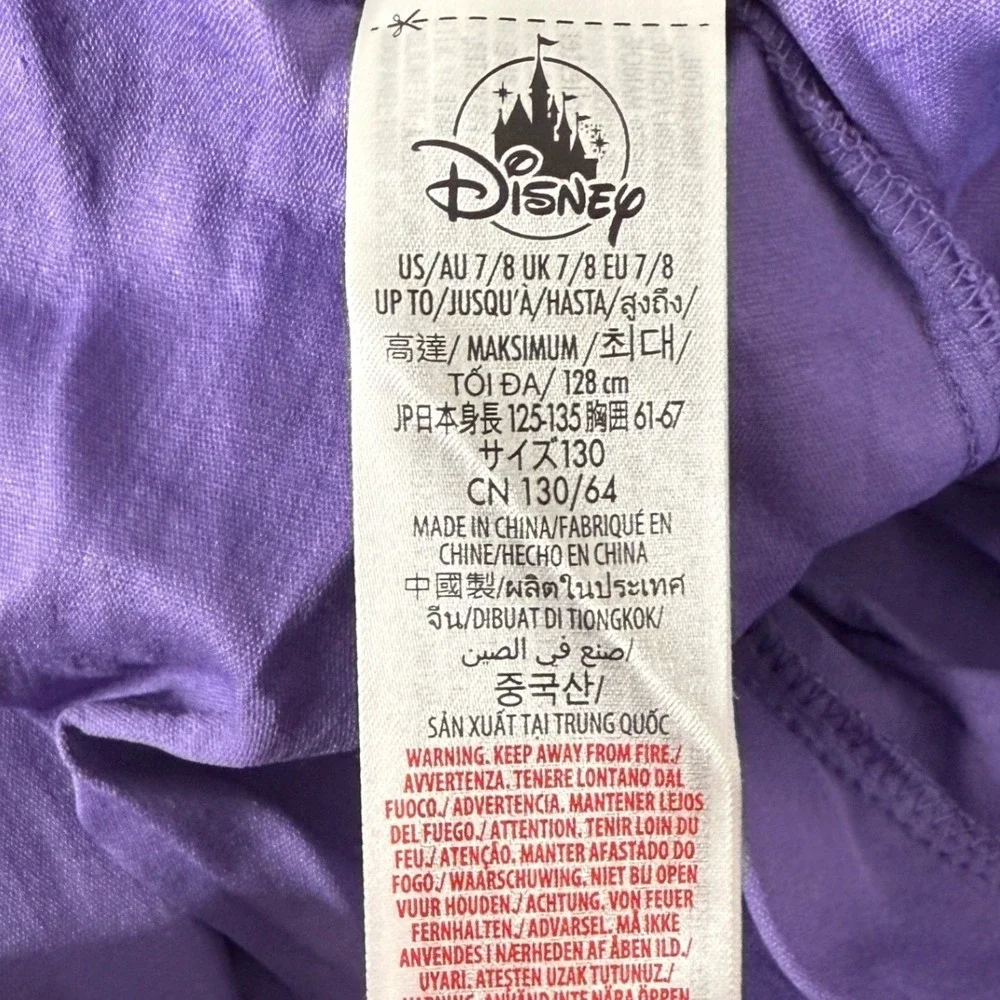 Disney Store Official Wish Asha Costume Dress Purple Belted Halloween Girls 7/8